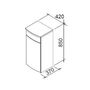 Тумба напольная Ravak PS Uni 42x37x85 L, береза/белый