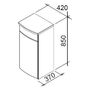 Тумба напольная Ravak PS Uni 42x37x85 L, оникс/белый