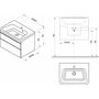 Тумбы под умывальник Ravak SD 10° II 550, темный орех, X000001285
