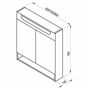 Зеркало-шкаф Ravak MC Classic II 600, белый, X000001469