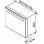 Зеркало Ravak Chrome 600, каппучино, X000000968