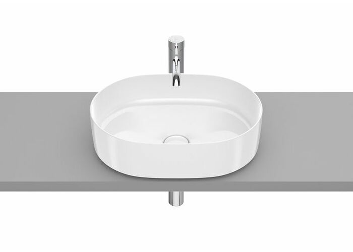Раковина накладная Roca Inspira Round 50x37, глянцевая белая, A327520000