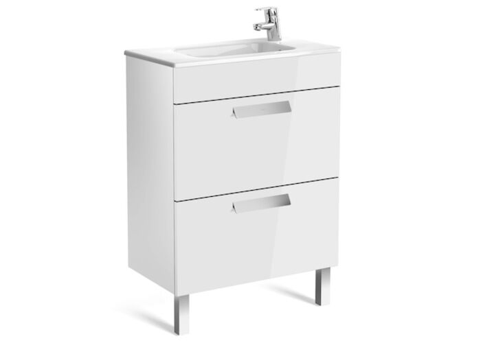 Тумба под умывальник Roca Debba ZRU9302708 60,5x36x86,5, 2 ящика, белый