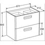 Тумба под умывальник Roca Gap ZRU9302733 68x44x60, белый