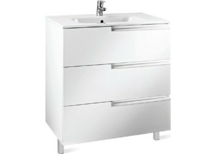 Тумба под умывальник Roca Victoria Nord Ice Edition, 60,5x46x86.5, глянцевый белый, ZRU9302834