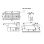 Ванна квариловая Villeroy&Boch Oberon 160x75, с ножками, без отв перелива, белая, UBQ160OBE2V-01