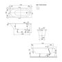 Ванна квариловая Villeroy&Boch Oberon 170x70, с ножками, без отв перелива, белая, UBQ177OBE2V-01