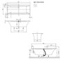 Ванна квариловая Villeroy&Boch Squaro Edge 12 180x80, с ножками, слив-перелив, белая, UBQ180SQE2DV-01