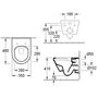 Унитаз подвесной Villeroy&Boch Architectura 35x48, сиденье SoftСlose, безободковый, 4687HR01