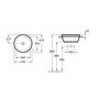 Умывальник встраиваемый Villeroy&Boch Architectura 41,5x41,5, без отв. смесителя, 41654001