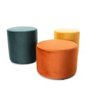 Комплект SIGNAL DOTI Velvet III (3 пуфа) корица/зеленый/карри