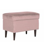 Пуф SIGNAL RON Velvet Bluvel 52 античный розовый/венге