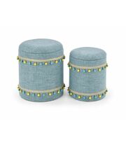 Комплект HALMAR GRADO (2 пуфа) светло-синий