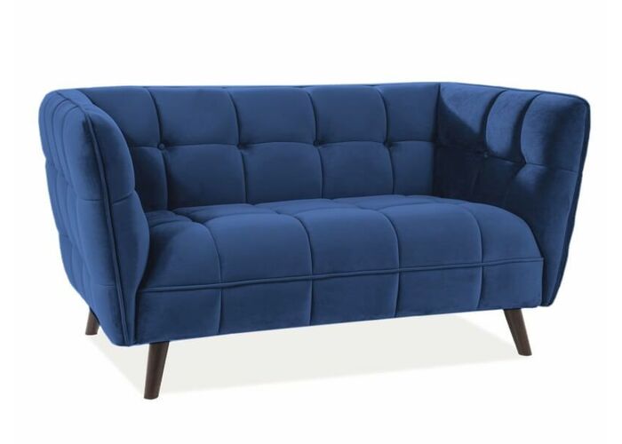 Диван SIGNAL CASTELLO 2 Velvet Bluvel 86 темно-синий/венге