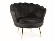 Кресло SIGNAL CAMELLIA Velvet Bluvel 19 черны..