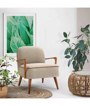 Кресло HALMAR PASTORE светло-серый/светлый орех