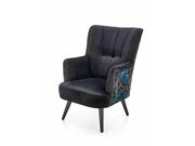 Кресло HALMAR PAGONI Bluvel 19 черный/черный..