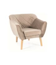 Кресло SIGNAL KARO 1 Velvet Bluvel 40 темно-бежевый/бук