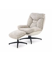 Комплект HALMAR KRONOS (кресло+подставка для ног) бежевый/разноцветный