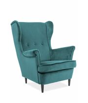 Кресло SIGNAL LORD Velvet Bluvel 85 бирюзовый/венге