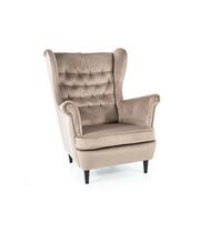 Кресло SIGNAL HARRY Velvet Bluvel 40 темно-бежевый/венге