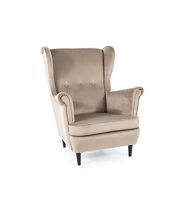 Кресло SIGNAL LORD Velvet Bluvel 40 темно-бежевый/венге