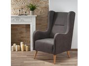 Кресло HALMAR CHESTER темно-серый (ножки нату..