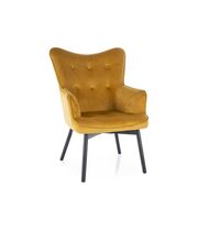 Кресло SIGNAL CARMEN Velvet Bluvel 68 карри/черный мат