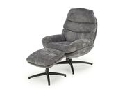 Кресло HALMAR DARIO серый/черный..