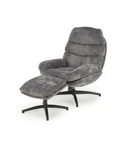 Кресло HALMAR DARIO серый/черный