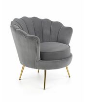 Кресло HALMAR AMORINITO серый/золотой