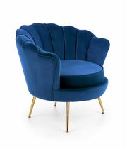 Кресло HALMAR AMORINITO темно-синий/золотой