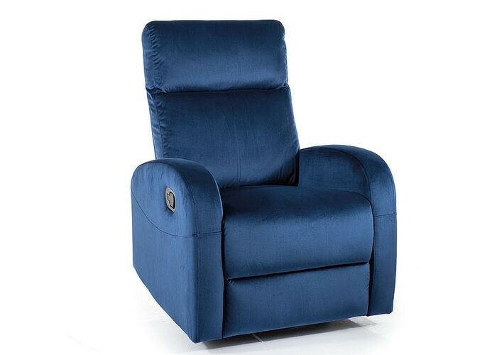 Кресло SIGNAL OLIMP Velvet Bluvel 86 раскладное, синий
