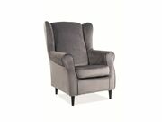 Кресло SIGNAL BARON Velvet Bluvel 14 серый/ве..