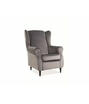 Кресло SIGNAL BARON Velvet Bluvel 14 серый/венге