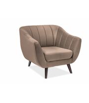 Кресло SIGNAL ELITE 1 Velvet Bluvel 40 темно-бежевый/венге