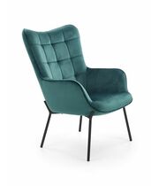 Кресло HALMAR CASTEL темно-зеленый/черный