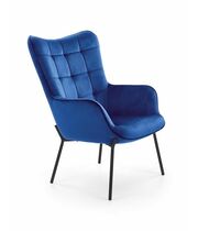 Кресло HALMAR CASTEL темно-синий/черный