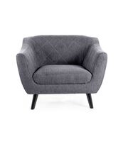 Кресло SIGNAL MOLLY 1 Brego 18 темно-серый/венге