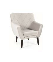 Кресло SIGNAL KIER 1 Velvet Bluvel 03 светло-серый/венге