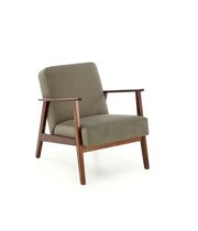 Кресло HALMAR MILANO 1S tap. Castel 39 оливковый/орех