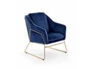 Кресло HALMAR SOFT 3 темно-синий/золотой..