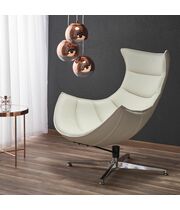 Кресло HALMAR LUXOR белый/хром