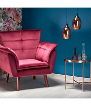 Кресло HALMAR REZZO бордовый/темный орех