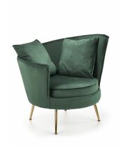 Кресло HALMAR ALMOND темно-зеленый/золотой