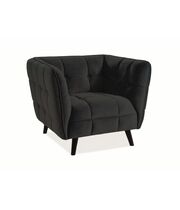 Кресло SIGNAL CASTELLO 1 Velvet Bluvel 19 черный/венге