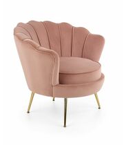 Кресло HALMAR AMORINITO светло-розовый/золотой