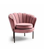 Кресло HALMAR ANGELO розовый/черный