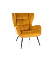 Кресло SIGNAL LOUIS Velvet 68 карри/черный