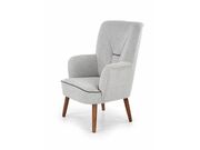 Кресло HALMAR BISHOP светло-серый/орех..